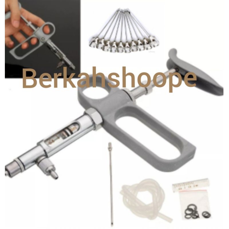 Syringe Pump 1ml Suntikkan Otomatis Mirip Socorex Domba Sapi Plus Jarum 10pcs