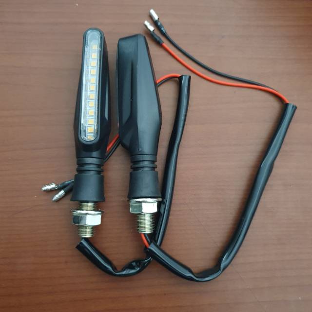 Sen assy running led cb150r vixion set kanan kiri D124 cr7 riting komplit led kuning universal