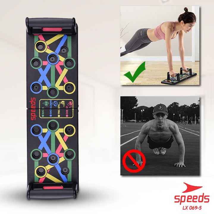 SPEEDS Push Up Board Alat Olahraga Push Up Stand Push Up Alat Gym Training Exercise Trainer Rack 069-5-7