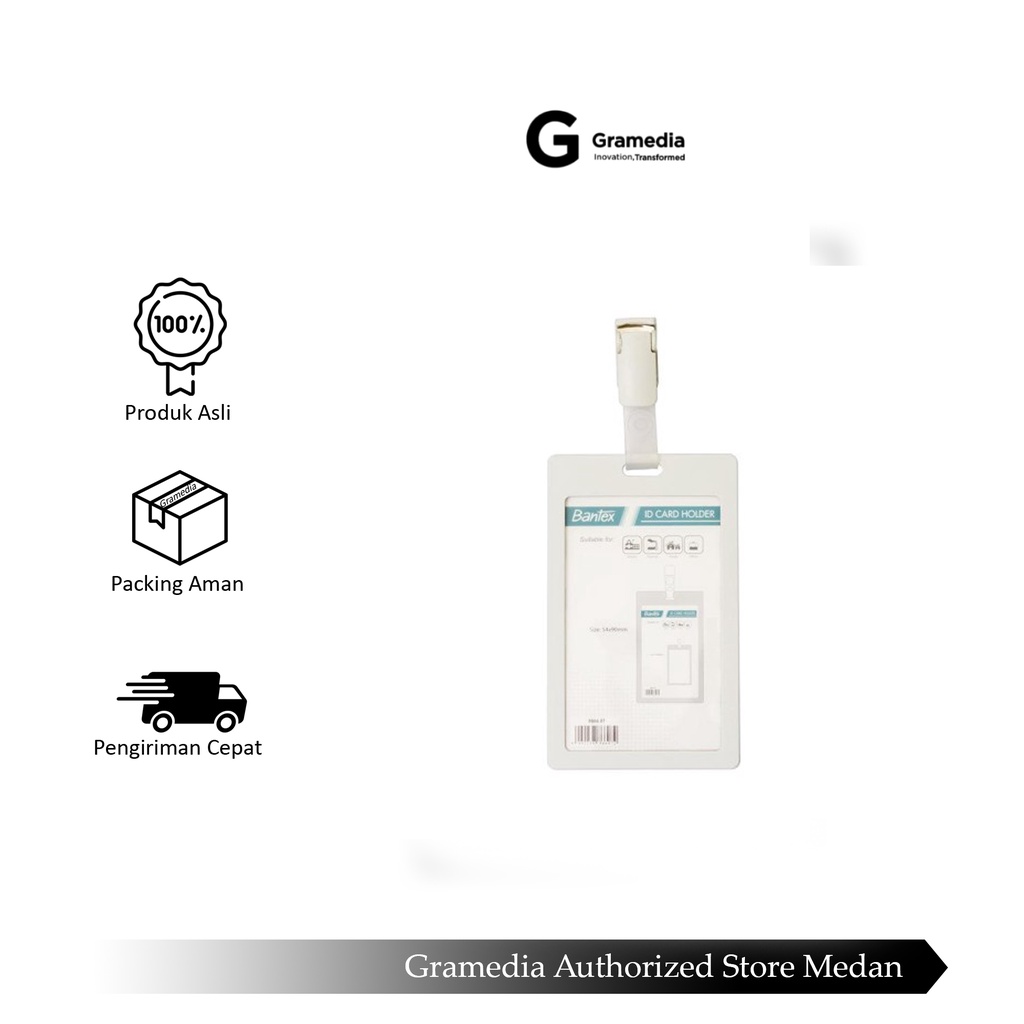 

Gramedia Medan - BANTEX ID CARD PORTRAIT+ CLIP 8866 07 WHITE