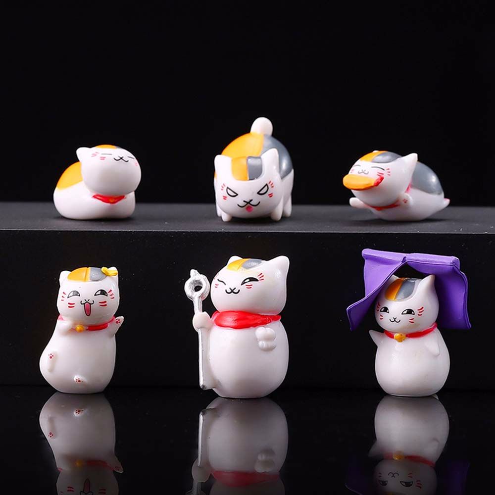 SKJK  Mini Anime Natsume Yuujinchou Anime Action Figure Nyanko Sensei Collection Model Desktop Ornaments Statue 6pcs/lot Toys Gifts Natsume Modle Toys