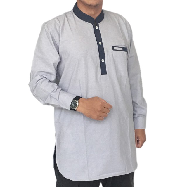 Kurta Oxford Lengan Panjang Manset Ya Akhi
