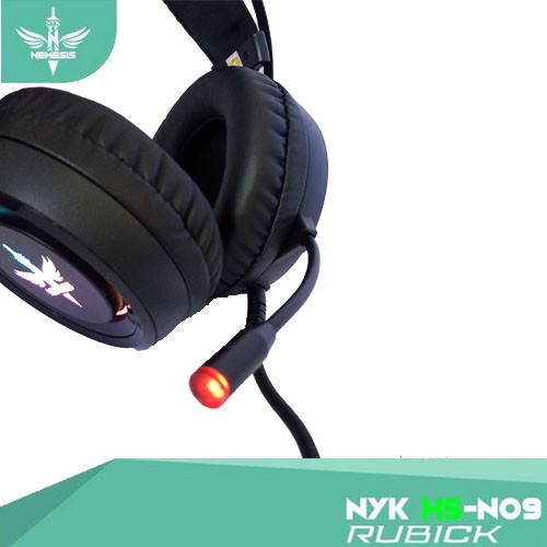 Headset Gaming NYK HSN-09 RUBICK HSN 09  + Audio Splitter