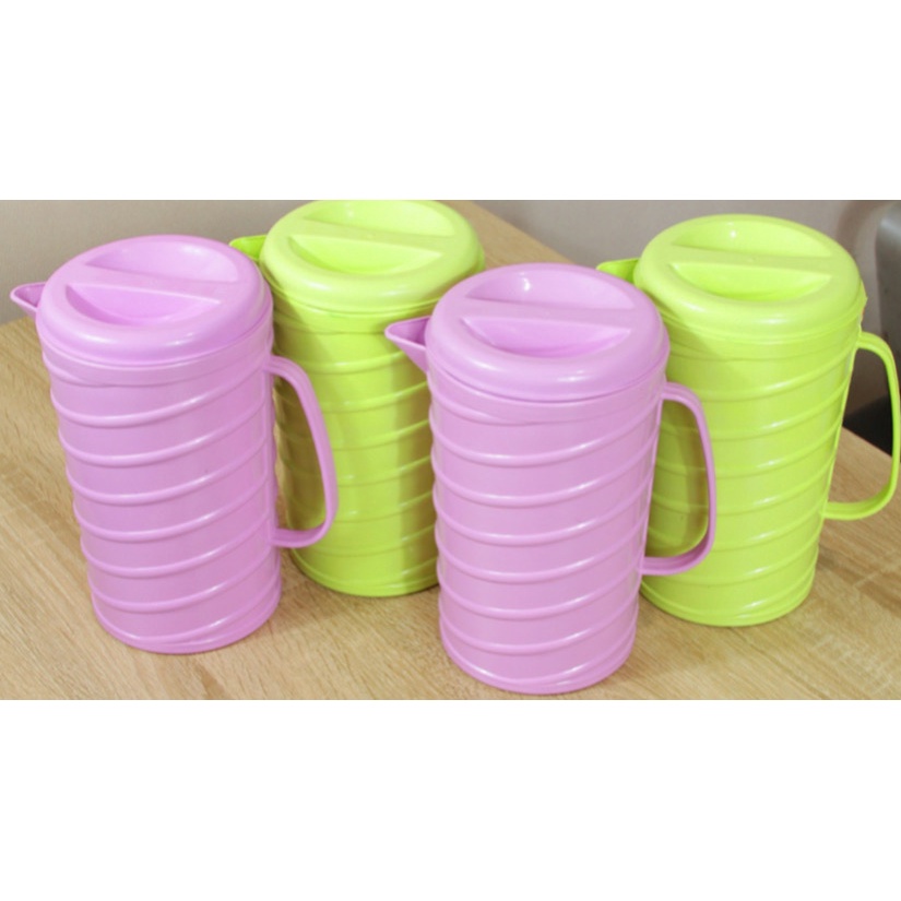 ( BISA COD ) PROMO TEKO PLASTIK 1,5 LITER / ESKAN / GELAS ULIR / TEKO PLASTIK MOTIF / TEMPAT AIR MINUM / WATER JUG /  TEKO AIR MINUM JUMBO MOTIF ULIR / GELAS JUMBO 1,5 LITER