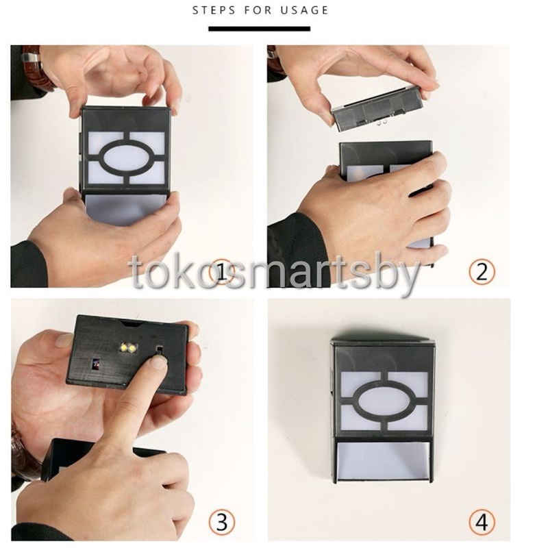 Lampu Solar Dinding Waterproof 1 LED / Lampu Solar Lampu Taman Surya 1 LED