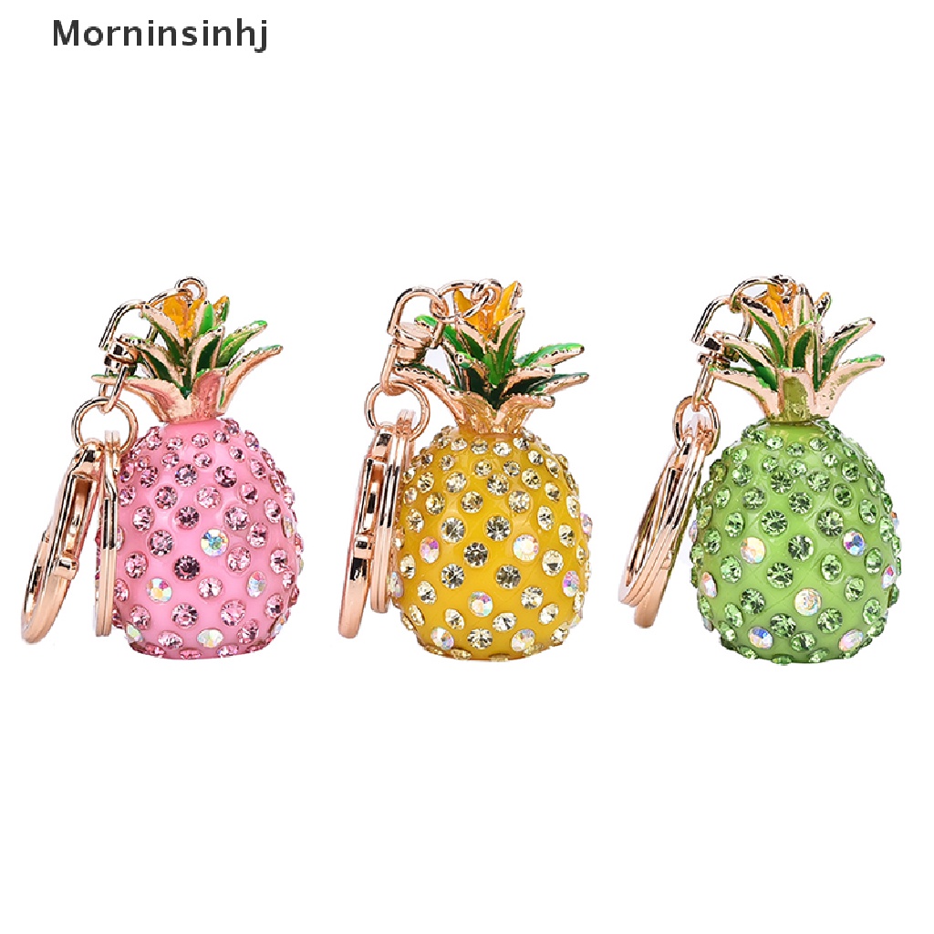 Mornin Nanas Kristal Berlian Imitasi Keyring Charm Liontin Tas Gantungan Kunci Rantai Keychain id