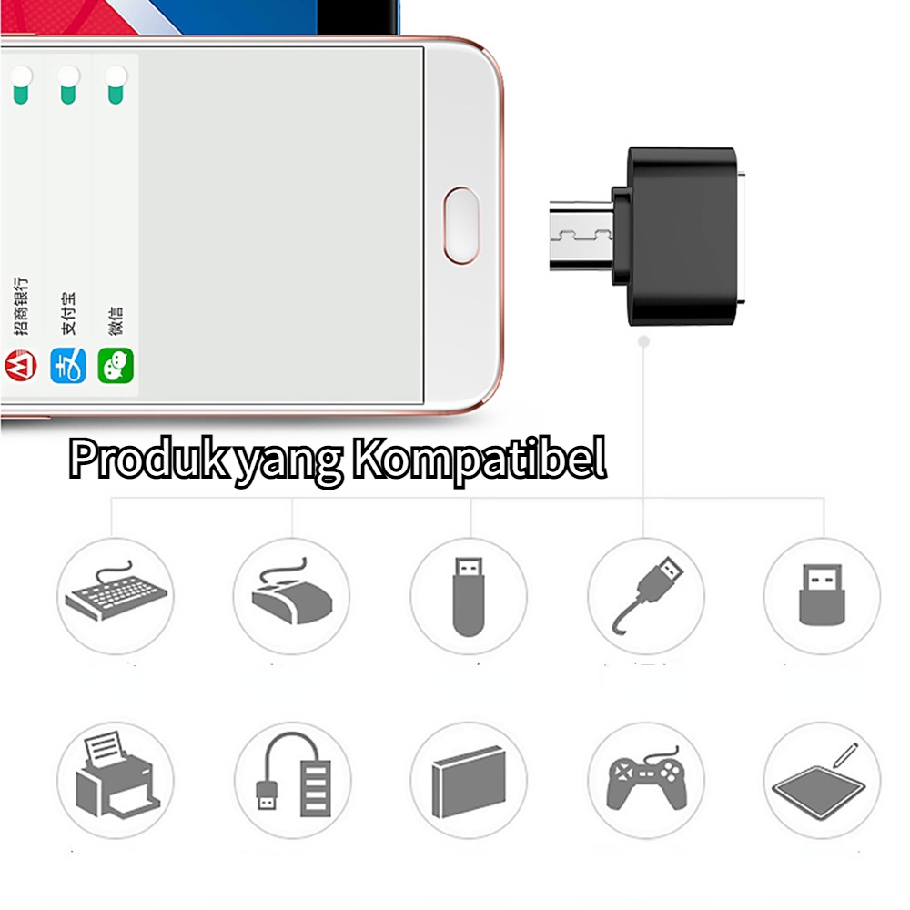 [Beli 1 dapatkan 1 gratis ]OTG Android Micro USB Adapter Universal Untuk Semua Hp Smartphone Hub ke TV Flashdisk Driver Bukan Type C