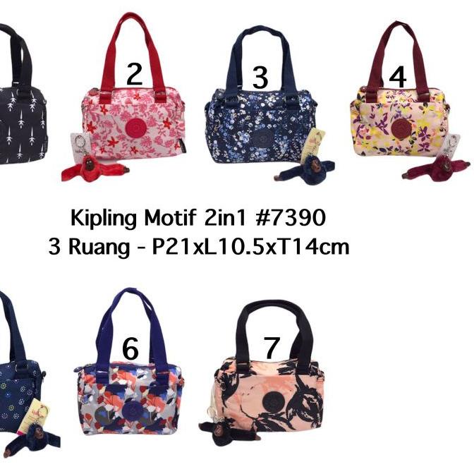 ♠ Tas kipli motif corak 9641 bisa selempang dan handbag free gantungan monyet 7390 - kp 9641 import 