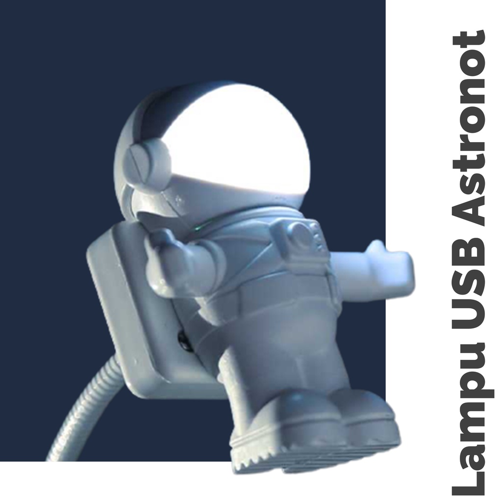 Lampu Astronot USB Flexible Baca Unik Penerangan Keyboard Laptop Spaceman Astronaut