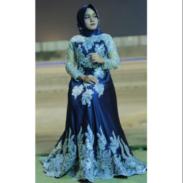Gaun pesta brokat / gaun jahit /