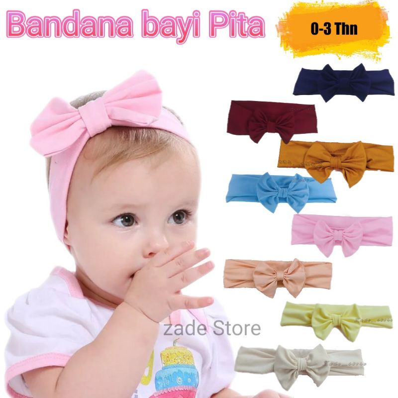 Bandana bayi Kupu Premium Bando anak 0-3 tahun murah Baby headband aksesoris kepala bayi perempuan ikat kepala turban kupluk