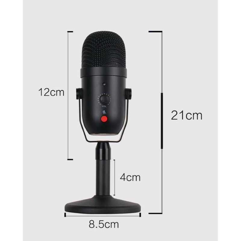 Microphone Condenser USB Mikrofon Studio with Stand YJ71