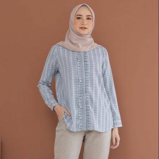BLOUSE KEMEJA WANITA HEAVEN LIGHTS DAILY SHIRT