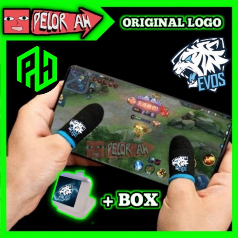 SARUNG JEMPOL GAMING EVOS MURAH | SARUNG JARI JEMPOL ESPORT EVOS BTR RRQ ORIGINAL GAMING FF ML PUBG