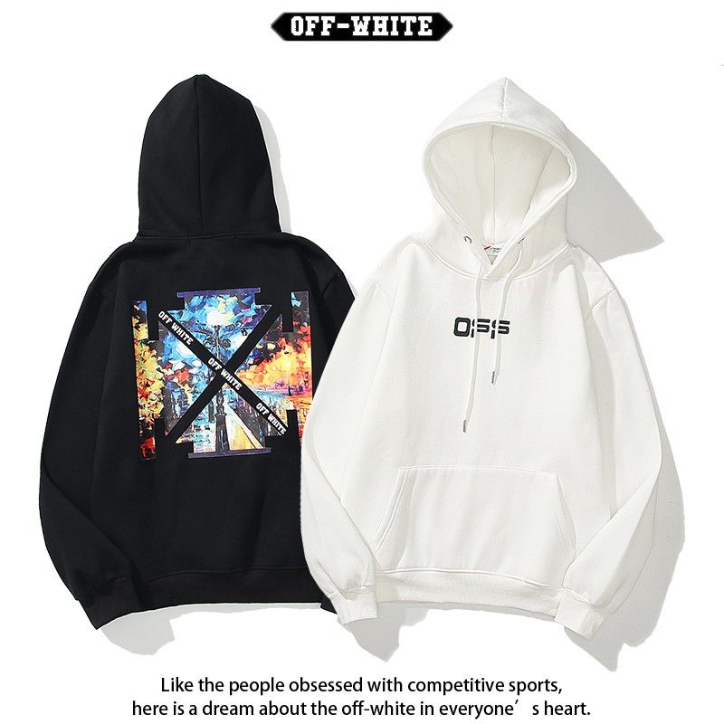 off white colour hoodie