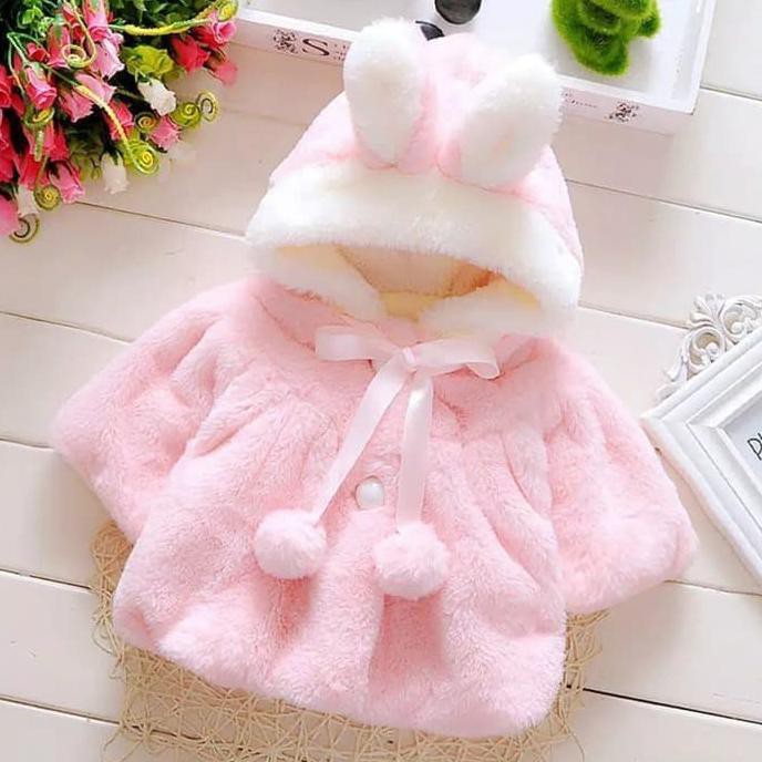 JAKET BAYI BULU / JAKET BAYI LUCU / JAKET BAYI HALUS TEBAL / IMPORT - size 6