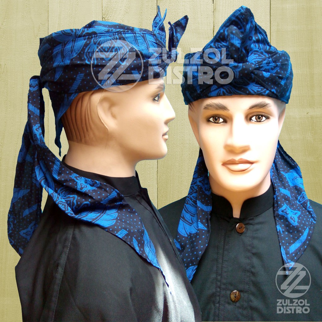 Iket Sunda Praktis Premium Batik Kanekes Baduy Biru Original