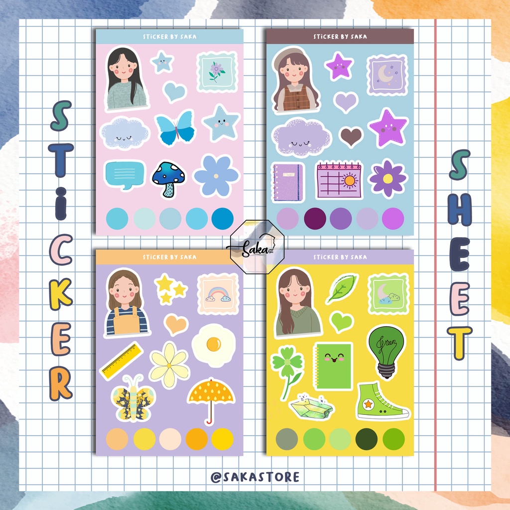 

STICKER SHEETS / STIKER DECO JURNAL / STIKER SHEET MURAH