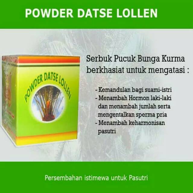 

Powder Daste Lollen/Bubuk Kurma/Serbuk Pucuk Bunga Kurma/Serbuk Kurma