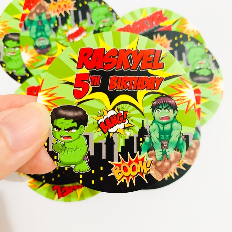 

Hulk Superhero Sticker Pudding / Tumpeng / Hampers / Souvenir Birthday