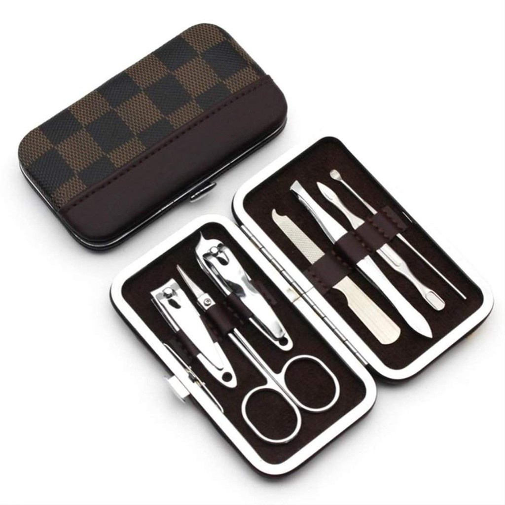 SILVER  7IN1  Gunting kuku set Manicure Pemotong Kuku Set 7 in 1  / 4 in1 / Alat Potong Kuku Set 7 in 1 / Alat Gunting Kuku Dompet /Peralatan Manicure Menicure 7in1 Mini / Gunting Kuku Set / Pembersih Kuku