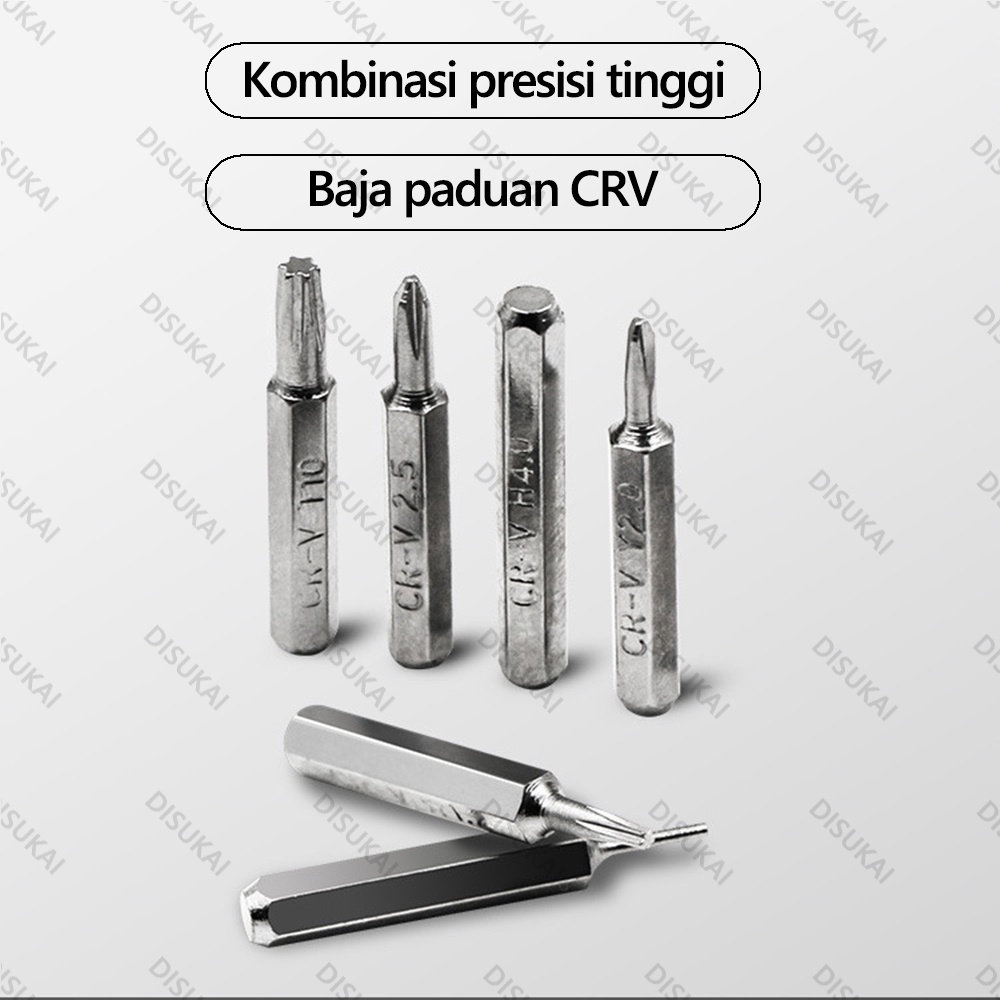 【Stok Baru】Set obeng multifungsi 32 in 1 perbaikan jam tangan dan hp 30 jenis mata oben kuat dan tahan lama dengan baja sintetis CRV