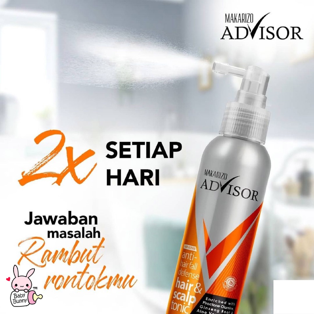 ❤ BELIA ❤ MAKARIZO Advisor Hair &amp; Scalp Tonic 145mL &amp; 65ml | Perawatan Rambut Rontok dan Ketombe (BPOM)