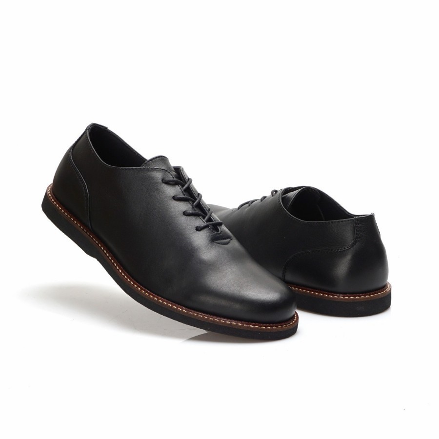 SEPATU GREATA GUSTAV BLACK ORIGINAL SNEAKERS KULIT ASLI