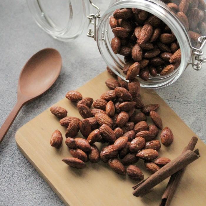 

Bulksource - Honey Garlic / Cinnamon | Cemilan Sehat Almond Vegetarian - Honey Garlic