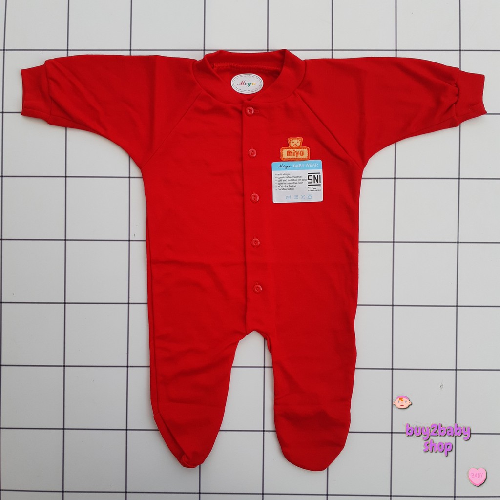 Jumper baju kodok bayi MIYO Premium Candy Red 0-3 Bulan Isi 1 PCS