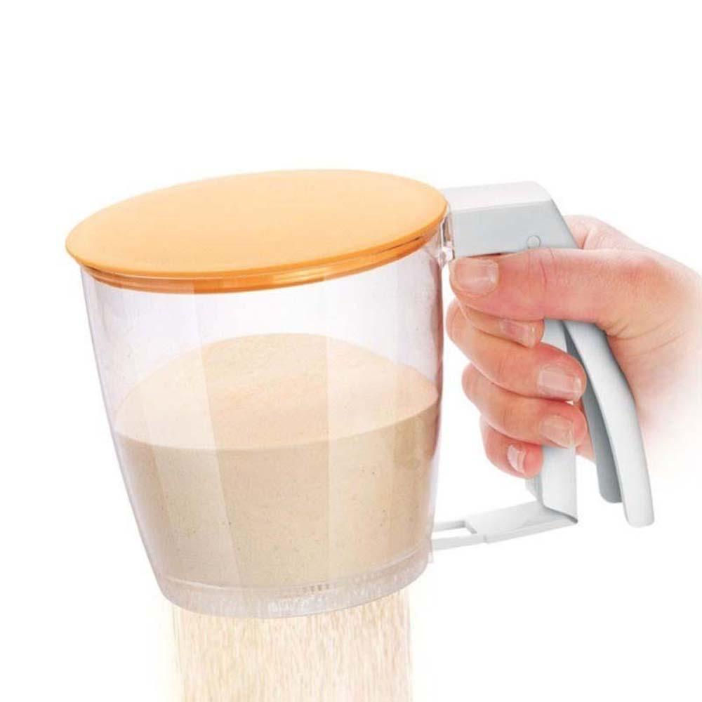 [Elegan] Saringan Tepung Handheld Home Bakeware Mesh Icing Sugar Baking Pastry Alat