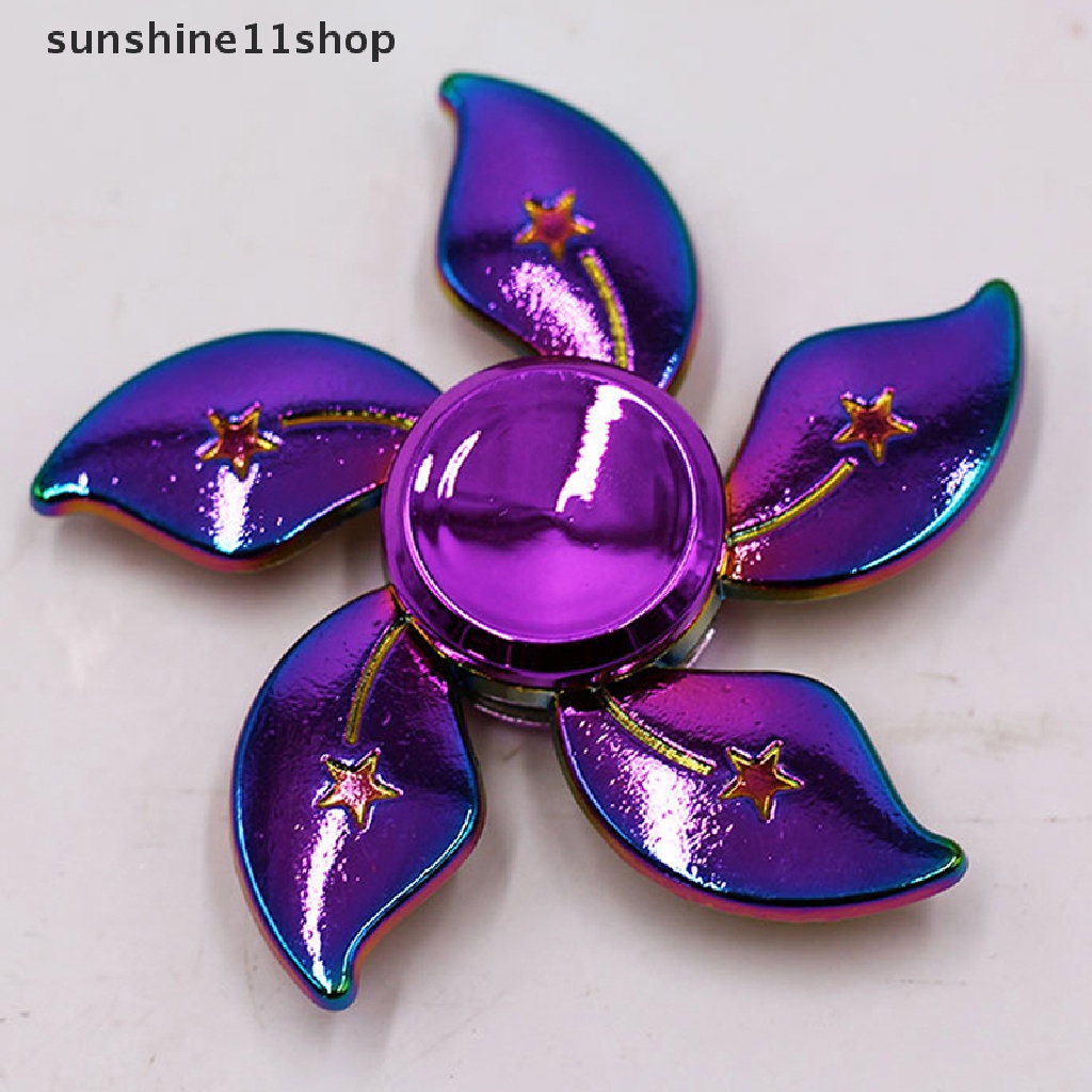 (SHO) R118 Fidget Spinner Bahan Metal Warna Pelangi Untuk Anak / Dewasa