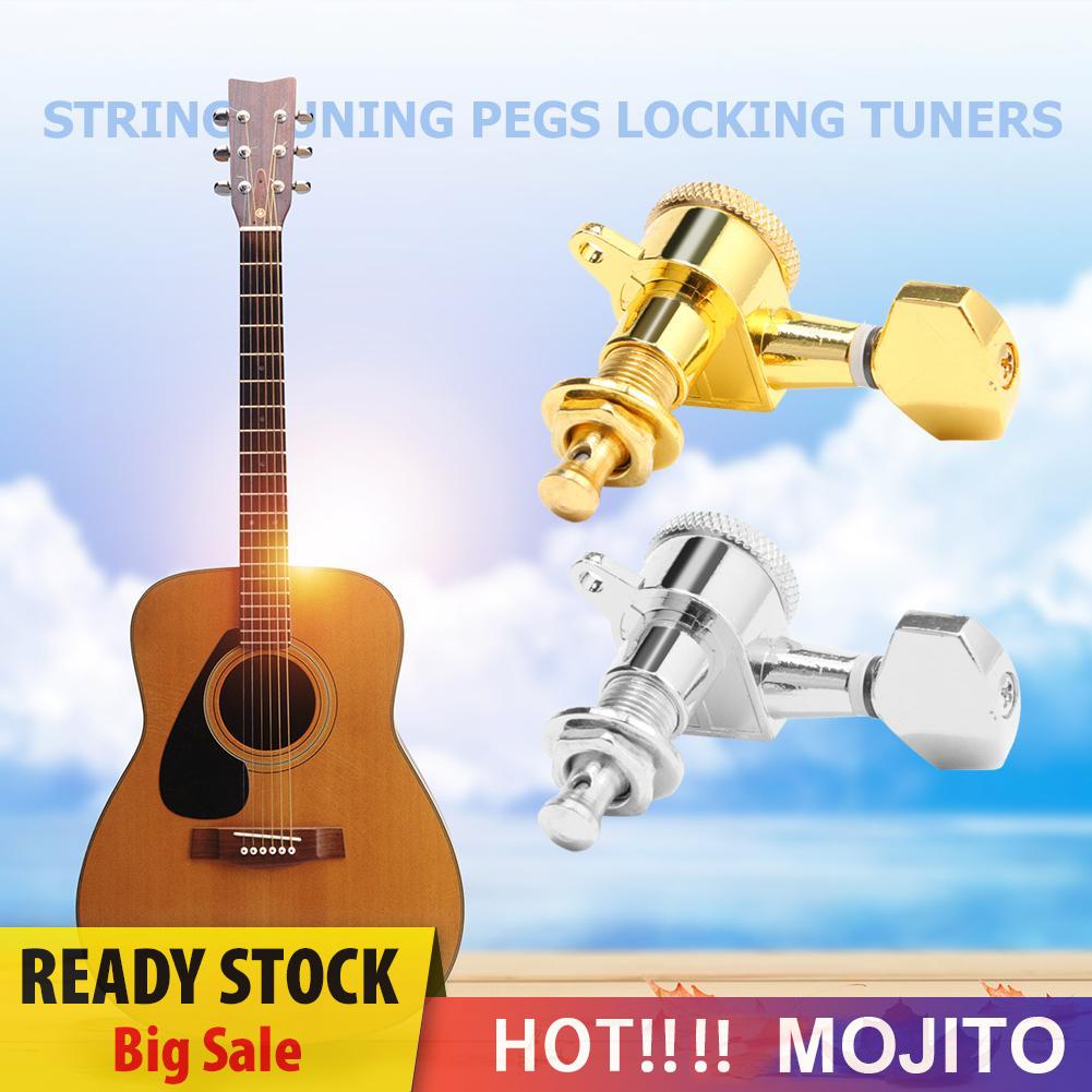 Mojito*6pcs 6R Inline Guitar String Peg Locking Tuners Tuning Pegs Machine Heads