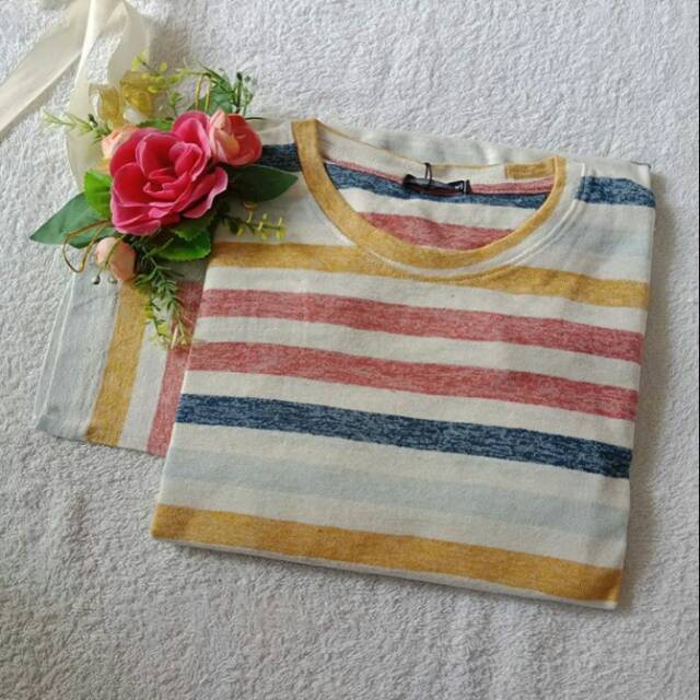  Kaos  Lengan Panjang Motif  Garis  Shopee Indonesia