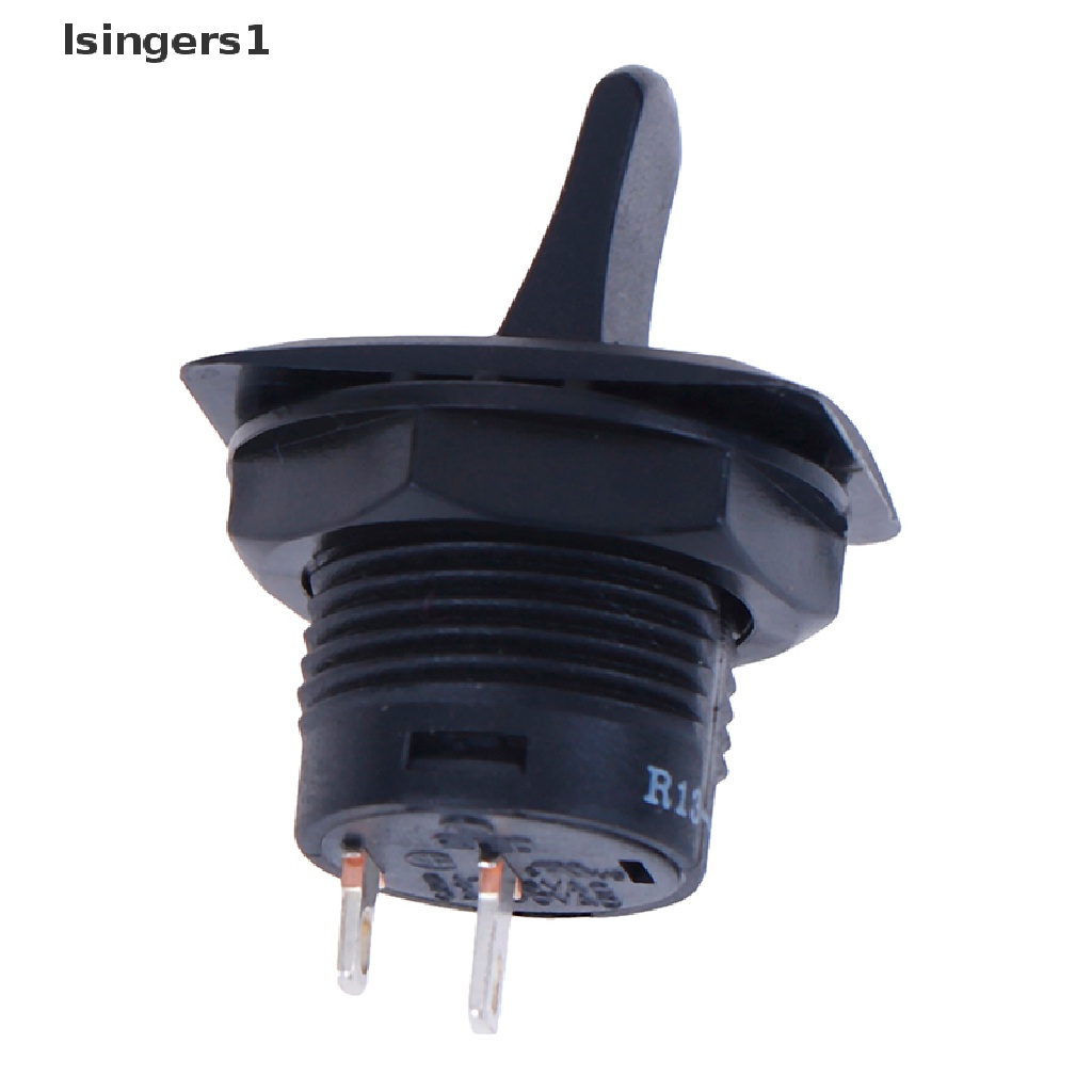 (lsingers1) R13-402a Saklar Toggle Switch ON-ON 2 Pin 2 Posisi Bentuk Bulat Warna Hitam