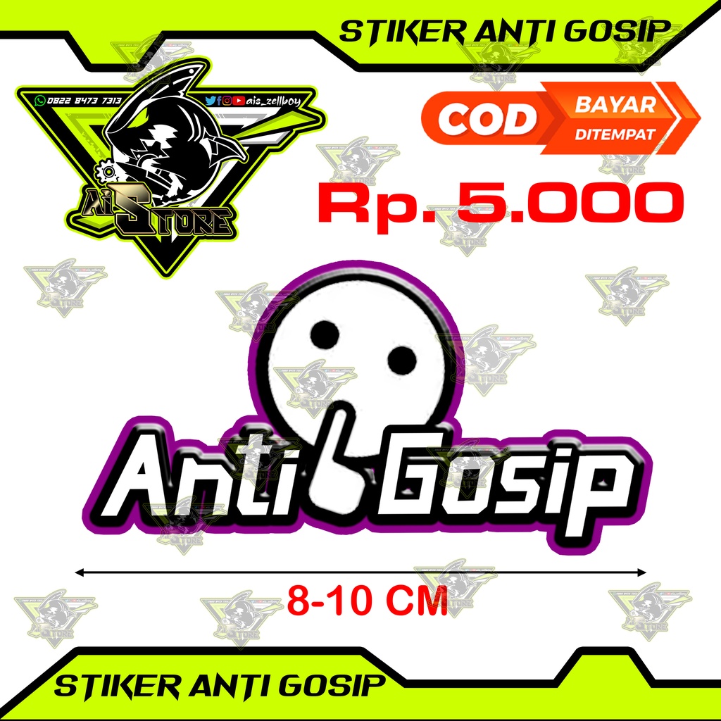 Stiker Anti Gosip
