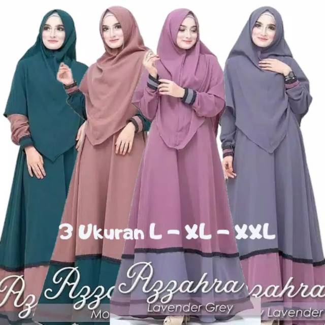 Gamis set azzahra syar'i plus Khimar syari