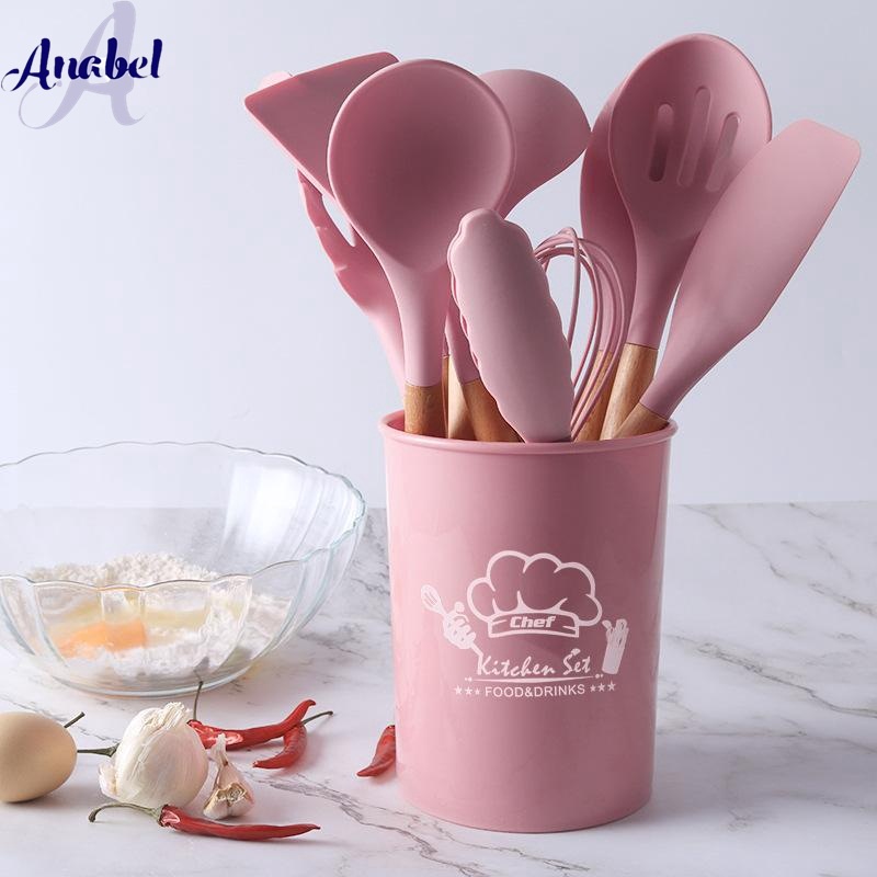 12 in 1 Set Peralatan Dapur Masak Silicon Plus Tempat Penyimpanan 49AA70