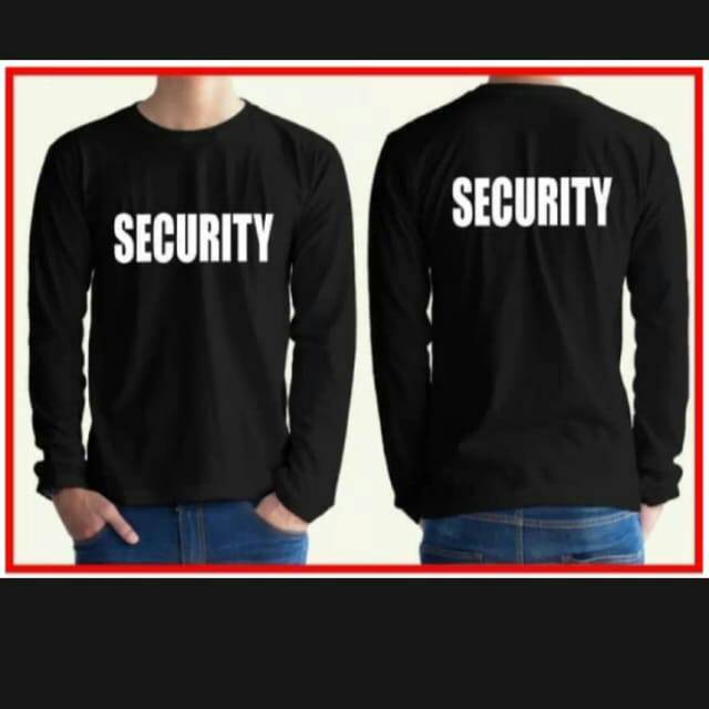 Kaos security lengan panjang/ baju security lengan panjang