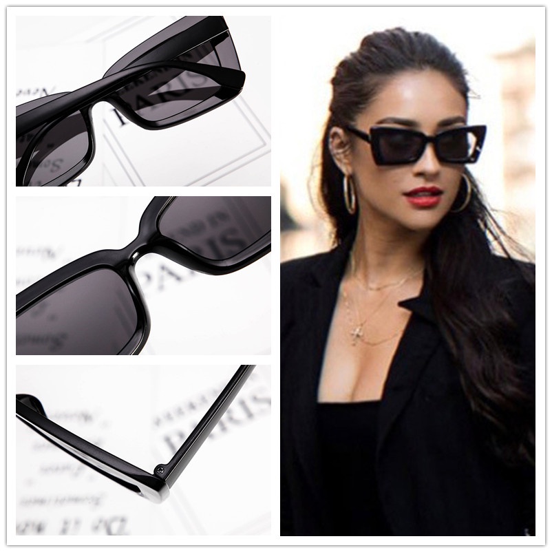 Kacamata Wanita Korea Kacamata Persegi Panjang Trend Star Sunglasses