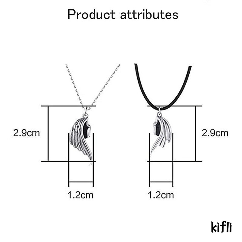 1 Pasang,Retro Malaikat Dan Sayap Setan Pasangan Kalung,Kepribadian Magnetik Klavikula Rantai,Pria Dan Wanita Liontin Perhiasan Aksesoris Hadiah