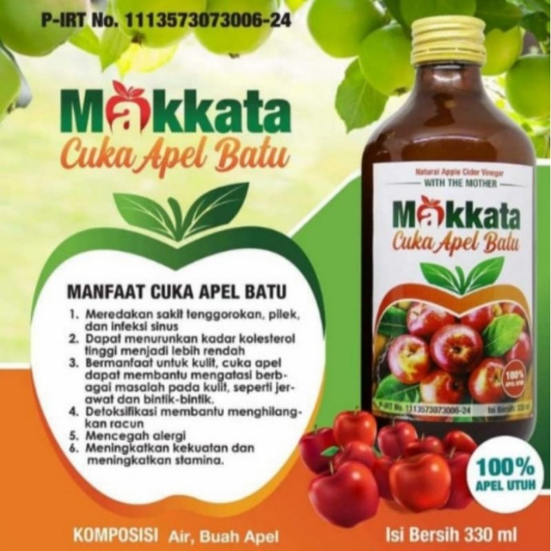 

CUKA APEL MAKKATA 100% APEL MURNI / CUKA APEL BATU