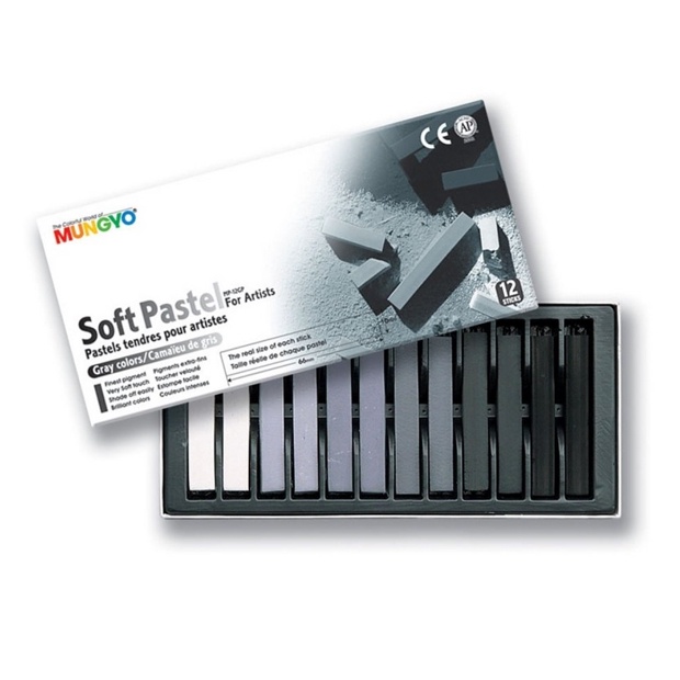 

MUNGYO | Soft Pastel for Artists 12 Gray Colours (12 Warna Abu-Abu)