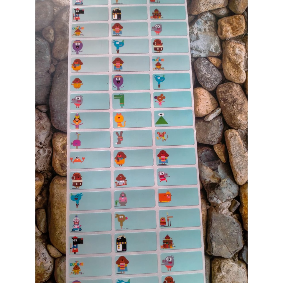 

Stiker label nama waterproof Duggeee