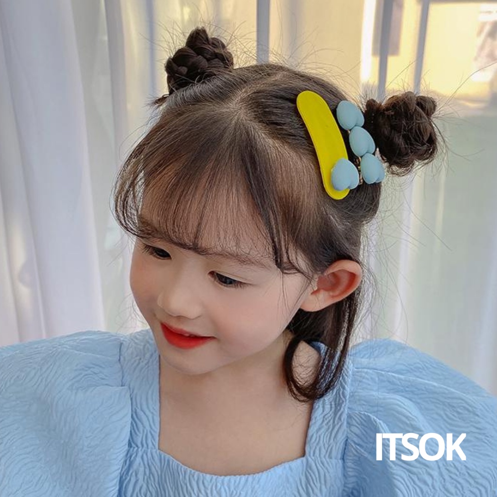 ITSOK Jepitan Anak Lucu 1 SET 2 PCS Gaya Korea Model Love / Hairpin Rambut-HairClips Anak Perempuan/PIN RAMBUT/FASHION BAYI ANAK/AKSESORIS RAMBUT