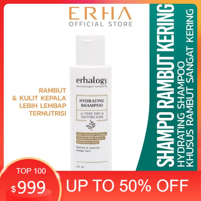erhalogy Hydrating Shampoo 100ml - Shampoo Rambut Kering