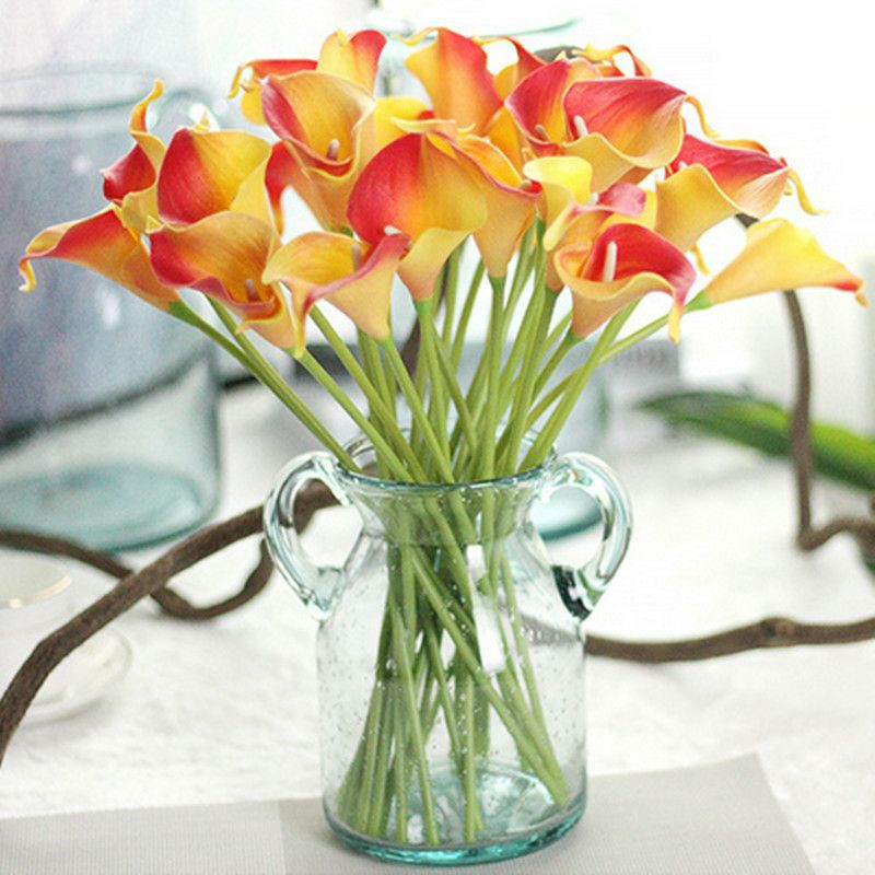 Bunga Lili Bunga Lily Palsu Bunga Artificial Bunga Plastik Bunga Hias Dekorasi Properti Foto-1