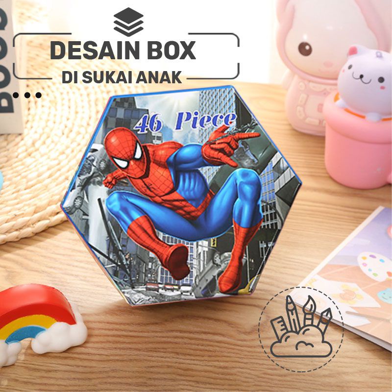 Crayon Set 46 Pcs Kartun Disney Crayon Oil Paste Pensil Warna Pensil Warna Lengkap Alat Mewarnai Alat Melukis