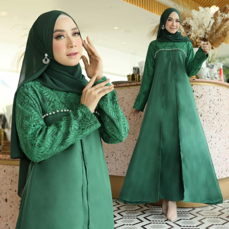 TERLARIS - Busana Muslim Gamis terbaru lebaran 2022 Murah Gaun Pesta Muslimah Baju Pesta Wanita Kond