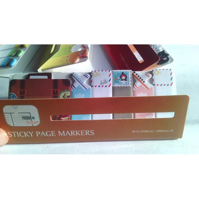 

BEST SELLER Set Pembatas Buku Kertas Caracter Unik Lucu Imut Sticky Page Markers TERJAMIN